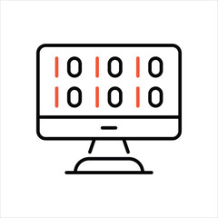 Binary Code vector icon