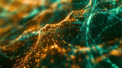 Digital abstract background for technological operations, neural networks, AI, data transmission and encryption, digital archives, audio and visual representations, scientific research. Copy space