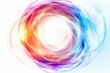 © Valentin - Colorful swirling circle on white background