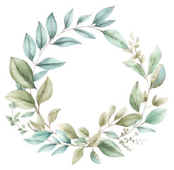 Wall Mural - PNG Wreath leaf pattern plant.