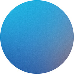 Sticker - Circular blue gradient with grainy texture overlay, set against a transparent checkered backdrop