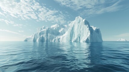 Wall Mural - glaciers isolated in the ocean