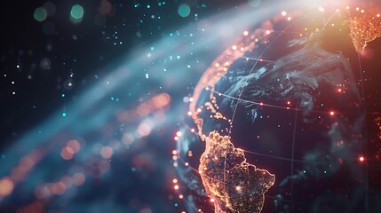 Global communication network concept Environmental technology Sustainable development goals SDGs : Generative AI