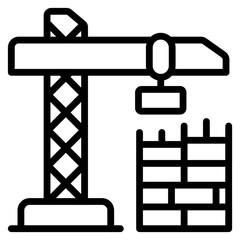 Poster - Editable design icon of home construction

