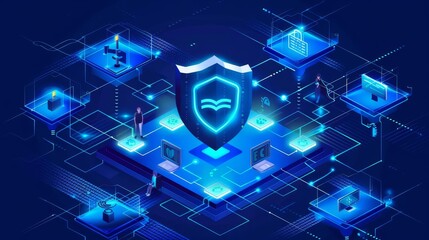 Wall Mural - effective vulnerability management and patching strategies it administrators deploying security updates conceptual vector illustration