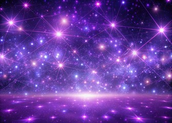 Poster - Glittering cosmic purple light display