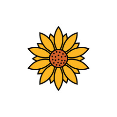 Sticker - Sun flower plant logo design