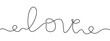 © siska_artjournal - One continuous line love lettering typography card border Illustration vector