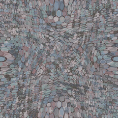Canvas Print - Seamless pattern abstract mosaic artwork with blue and purple hues
