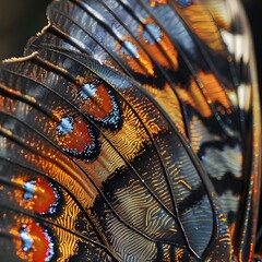 Butterfly Wing Patterns A close-up of a butterfly wing