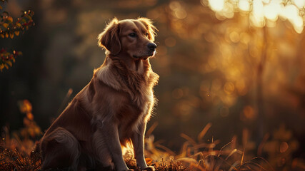 Wall Mural - close up of a prretty dog in the park, beautiful dog in the grass, portrait of a dog