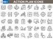© Kashif - The action plan icons showcase modern designs for tasks, goals, timelines, and progress tracking, perfect for project management and productivity apps.