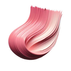 Wall Mural - abstract pink oil paint brush stroke on transparent background