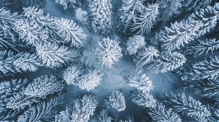 Wall Mural - Snow-Covered Pine Trees