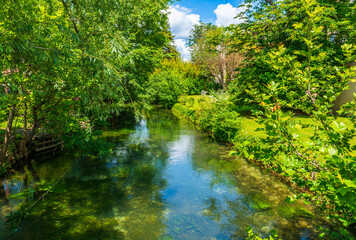 Wall Mural - The Sorgue river, at Isle sur la Sorgue, in Vaucluse, in Provence, France