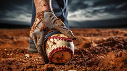 Wall Mural - baseball in glove