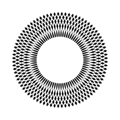 Sticker - Radial Circle Pattern for Decorative Round Frame. 