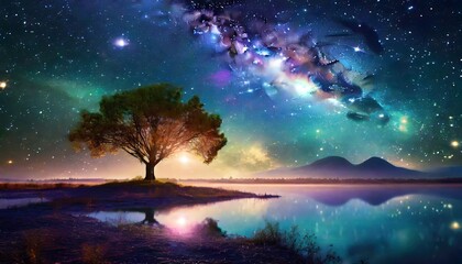 Canvas Print - tree in the night