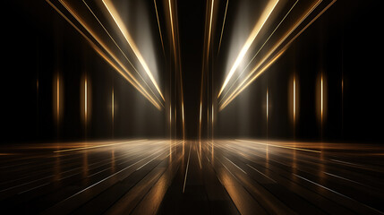 black background with gold laser technology background