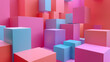 © Jan - 3d illustration of colorful cubes, abstract geometric background