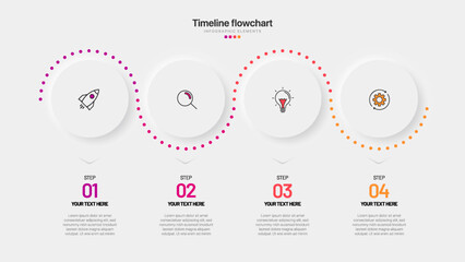 Poster - Timeline infographic design with 6 options or steps. Infographics for business concept. Can be used for presentations workflow layout, banner, process, diagram, flow chart, info graph, annual report.