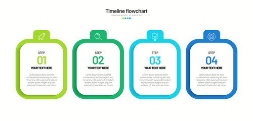 Poster - Timeline infographic design with 6 options or steps. Infographics for business concept. Can be used for presentations workflow layout, banner, process, diagram, flow chart, info graph, annual report.