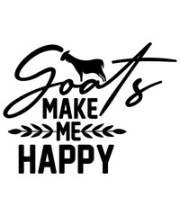 Wall Mural - goats make me happy svg