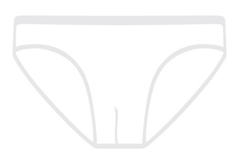 Boxer panties outline. vector illustration