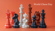 © UrbanOrigami - World Chess Day Poster in Origami Style