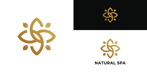 Letter s beauty floral nature spa logo design. Premium Vector