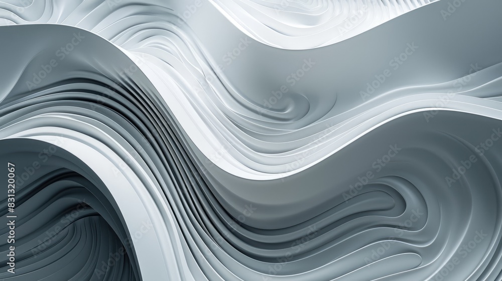 Minimalist gray wave background featuring soft, undulating lines ...