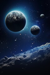 Wall Mural - moon and stars