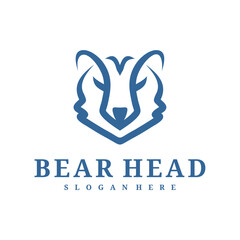 Wall Mural - Bear logo vector template, Creative Bear head logo design concepts
