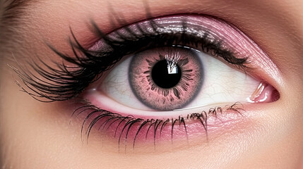 Canvas Print - A woman's eye is painted with a colorful design.