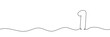 © dariachekman - Number 1 is drawn by continuous line drawing. Editable line. Vector illustration
