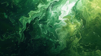 Sticker - mesmerizing emerald green water with an otherworldly abstract quality ai generated digital art