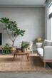 © Aeman - modern minimalist living room with an emphasis on eco-friendly design