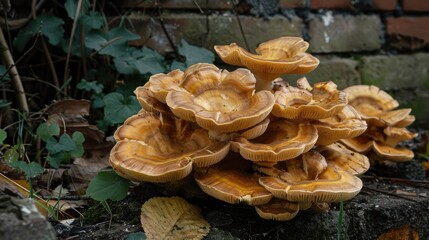 Wall Mural - Fungi growing in the yard