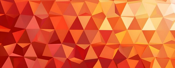 Red and Orange Triangular Pattern Background Vector with White Space