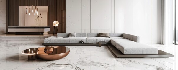 minimalist living room with luxurious touches