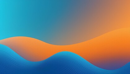 Wall Mural - A simple sapphire and tangerine gradient background, header background, banner design