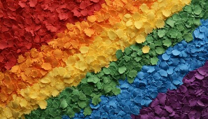 Wall Mural - texture of flakes in the colors of the lgbt flag closeup