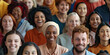 © paco - Diverse Group of People Smiling Together. A vibrant and joyful portrait of a diverse group of people, showcasing various ethnic backgrounds and ages, all smiling and radiating happiness.
