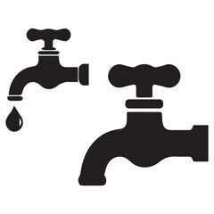 water faucet icon vectors illustration symbol design