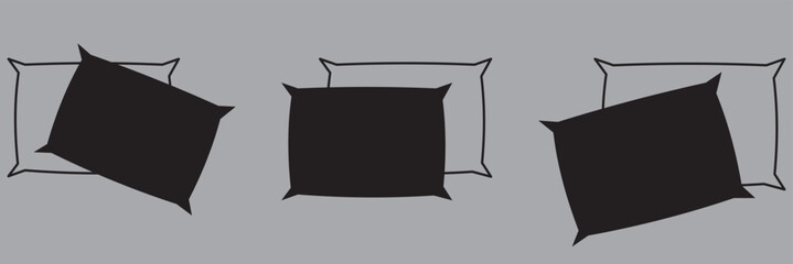 Pillow icon vector. Pillow sign and symbol. Comfortable fluffy pillow