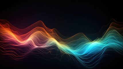 Wall Mural - Abstract background from cosmic waves. AI generative.