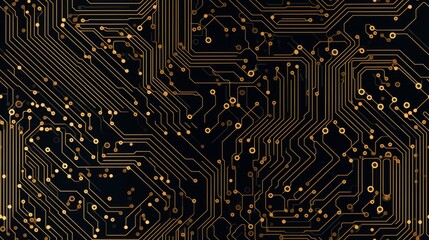 Poster - Circuit board background. Electronic computer hardware technology.