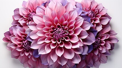 Poster - pink dahlia isolated on white