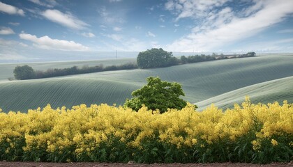 Wall Mural - canola isolated rapeseed plant colza rapeseed for green energy