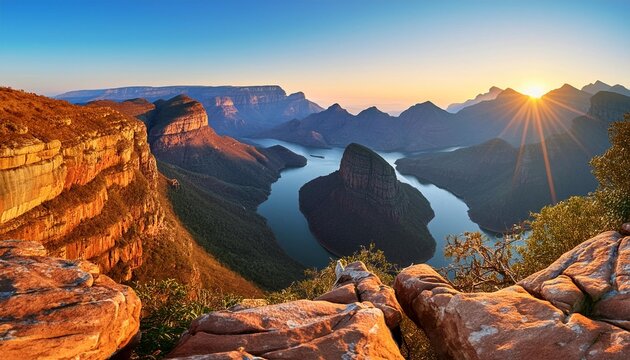 three rondavels and blyde river canyon at sunset south africa 72